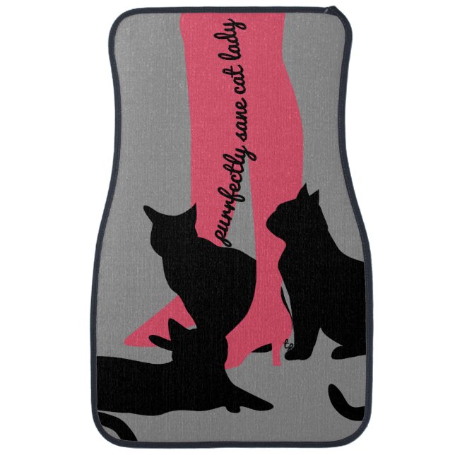 Purrfectly Sane Cat Lady Floor Mats (Front)