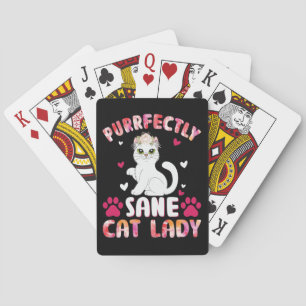 Purrfectly Sane Cat Lady Poker Cards
