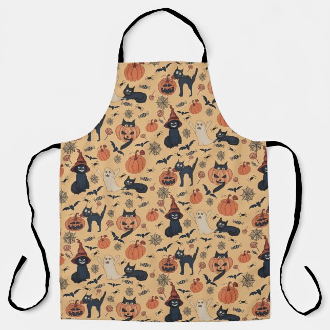 Purrfectly Spooky Apron (Front)