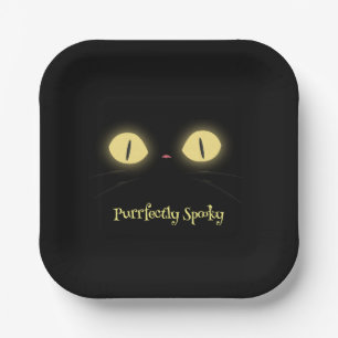 Purrfectly Spooky Cat Lovers Paper Plates