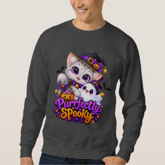 Purrfectly Spooky Halloween Cat Sweatshirt