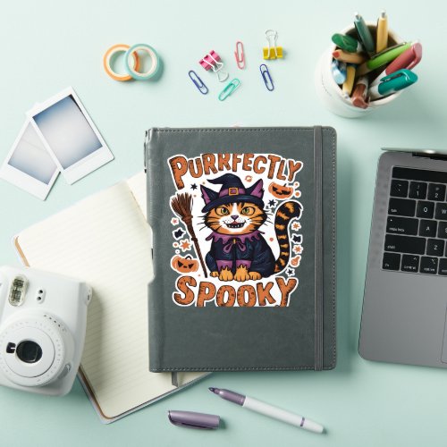 Purrfectly Spooky Sticker