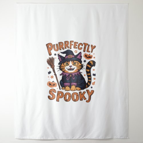 Purrfectly Spooky Tapestry