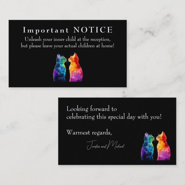 🌈  Purrfectly Yours: A Rainbow Love  Enclosure Card (Front/Back)