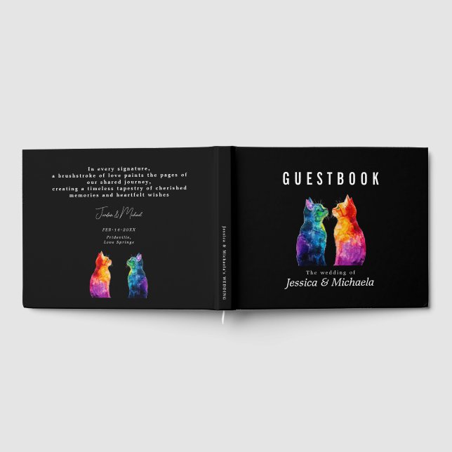 🌈  Purrfectly Yours:  A Rainbow Love Guest Book (Full)