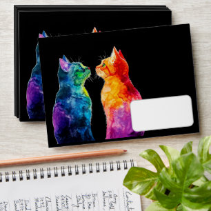 “Purrfectly Yours: A Rainbow Love Story Envelope