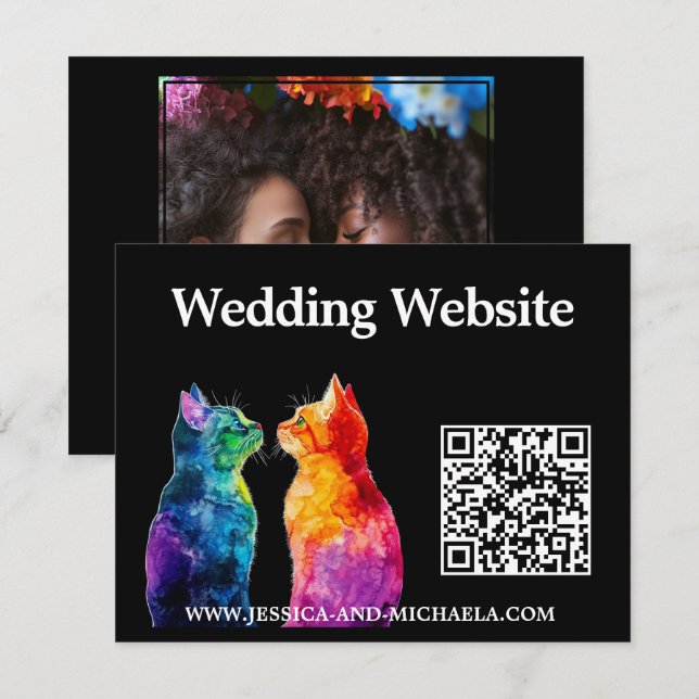 🌈  Purrfectly Yours: Purrfectly + QR code Enclosure Card (Front/Back)