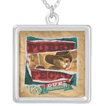 Purrfecto Silver Plated Necklace by pussinboots at Zazzle