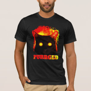 Purrged funny cat from hell illustration T-Shirt