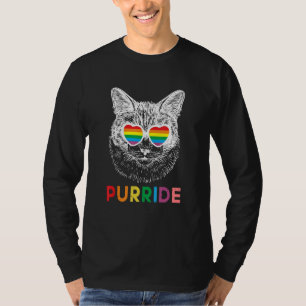 Purride Cat Dog Pet Gay Pride  Rainbow LGBTQ T-Shirt