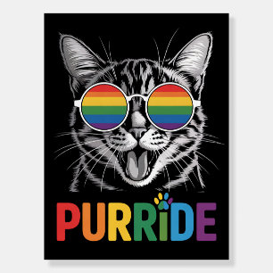 Purride Cat Gay Lesbian Rainbow LGBTQ Ally Pride Foam Board