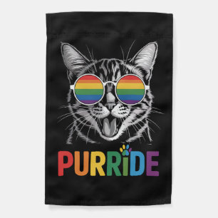Purride Cat Gay Lesbian Rainbow LGBTQ Ally Pride Garden Flag