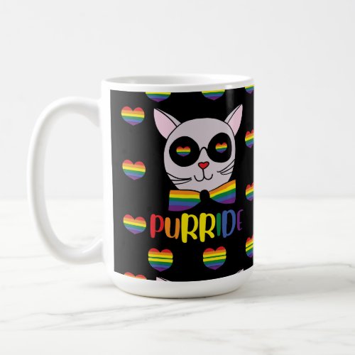 Purride Cat LGBTQ Gay Pride Coffee Mug
