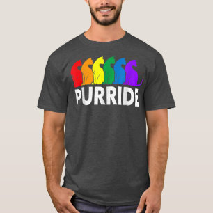Purride Cat Lover Pride Month Gay Rights Rainbow C T-Shirt