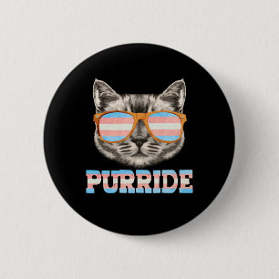 Purride Cat Pride LGBT Transgender Flag Trans Pet Button