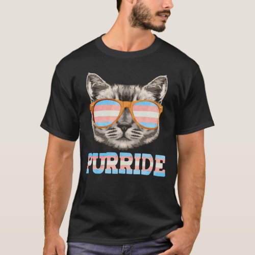 Purride Cat Pride LGBT Transgender Flag Trans Pet T_Shirt