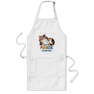 Purride - Cool Cat Pride LGBTQ Long Apron