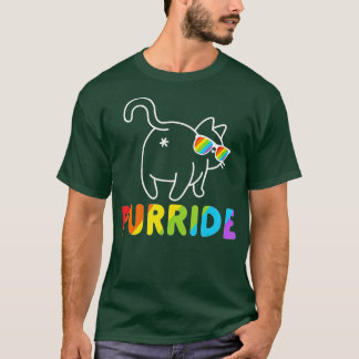 Purride Funny Cat Gay LGB Pride Women Men T-Shirt