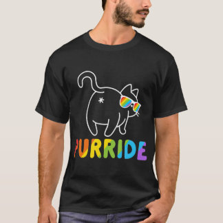 Purride Funny Cat Gay LGB Pride Women Men T-Shirt