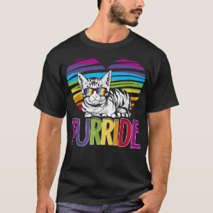 Purride LGBT Gay Pride Cat LGBTQ Pride Month 2019 T-Shirt