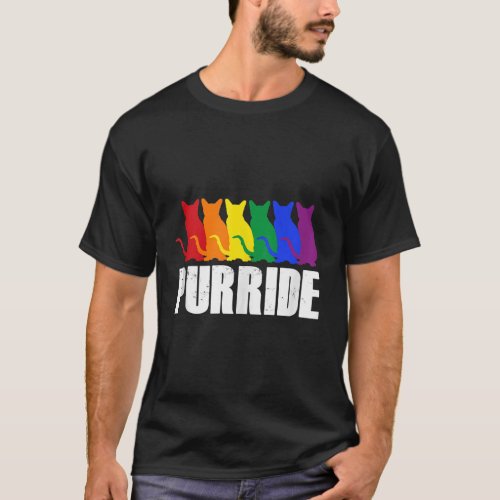 Purride Pride Cat Shirt LGBT Rainbow Cats Lover Pr