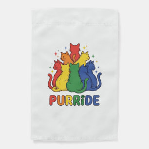 Purride Rainbow Cat Vintage Vector Design_1 Garden Flag