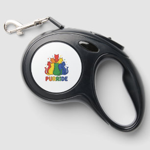Purride Rainbow Cat Vintage Vector Design_1 Retractable Pet Leash