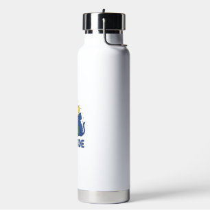 Purride Rainbow Cat Vintage Vector Design_1 Water Bottle