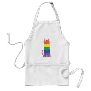Purride Shirt LGBT Funny Gay Pride Cat Saying Grap Adult Apron