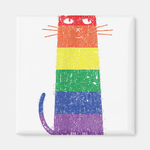 Purride Shirt LGBT Funny Gay Pride Cat Saying Grap Magnet