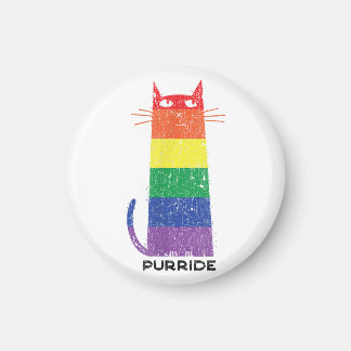 Purride Shirt LGBT Funny Gay Pride Cat Saying Grap Magnet