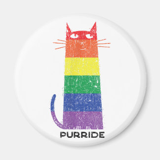 Purride Shirt LGBT Funny Gay Pride Cat Saying Grap Magnet