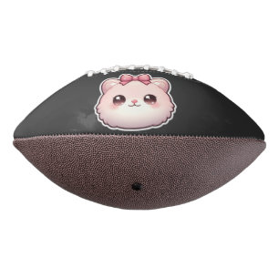 Purrincess Cute Pink Kitty Bow Design Football