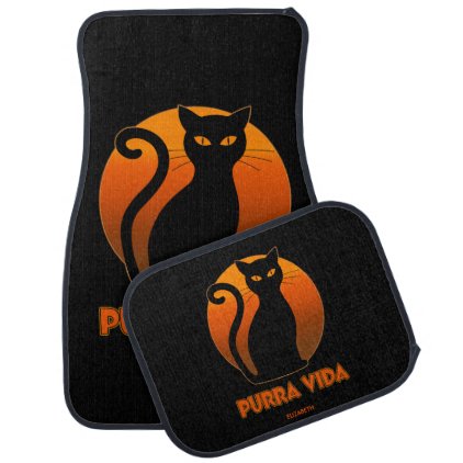 Purring Cat And Sun Purra Vida Pure Life Funny Car Floor Mat Purring Cat And Sun Purra Vida Pure Life Funny Car Floor Mat