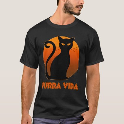 Purring Cat And Sun Purra Vida Pure Life Funny T-Shirt