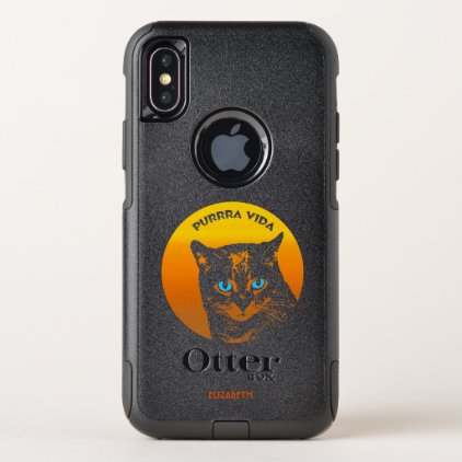 Purring Cat And Sun Purrra Vida Pure Life Cool Fun OtterBox Commuter iPhone X Case