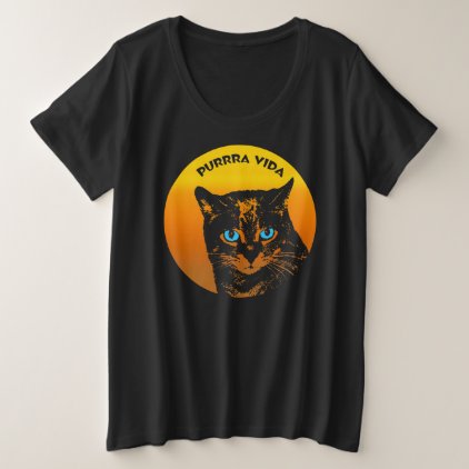 Purring Cat And Sun Purrra Vida Pure Life Cool Plus Size T-Shirt