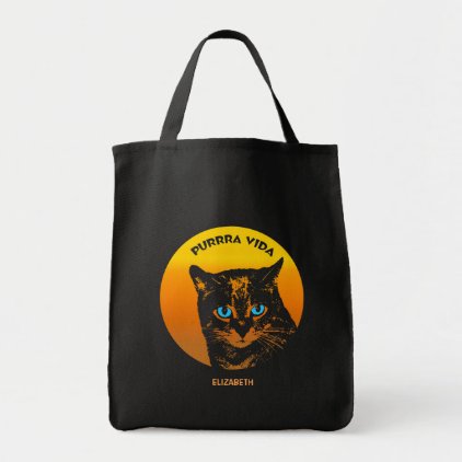 Purring Cat And Sun Purrra Vida Pure Life Cool Tote Bag