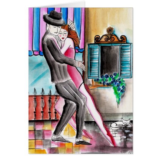Purring Tango - Ronroneando Cards (Front)