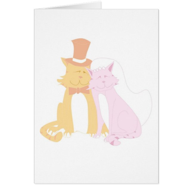 Purring Wedding Cats Cards (Front)
