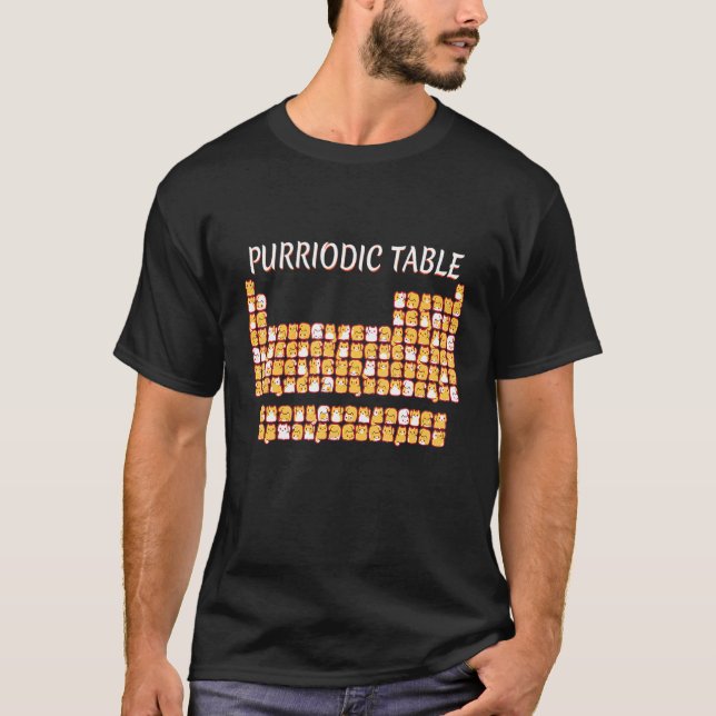 Purriodic Table Cute Cat Periodic Table Pun Men Wo T-Shirt (Front)