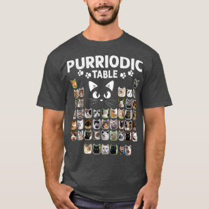 Purriodic Table Periodic Elements Cat Chemistry T-Shirt