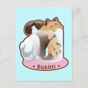 Purrista Pawfee: Biscotti Cats Postcard