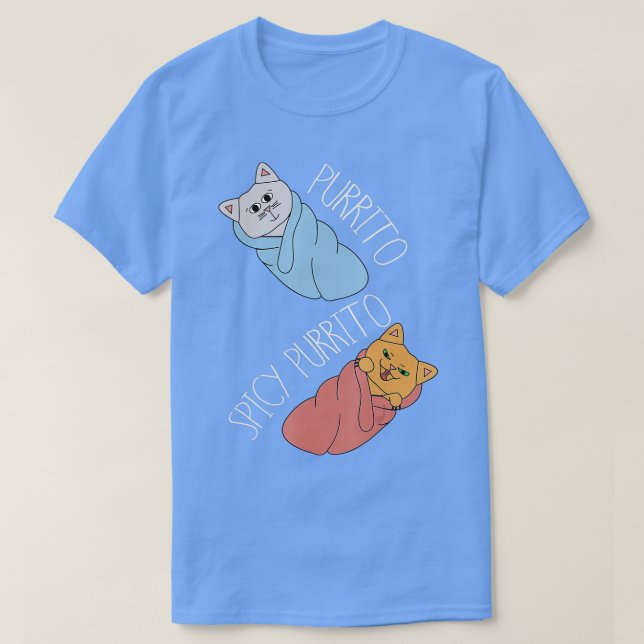 PURRITO BURRITO CA, Funny Food Cats Lover  T-Shirt (Design Front)