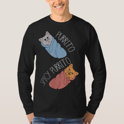 PURRITO BURRITO CAT Funny Food Cats Lover T_Shirt