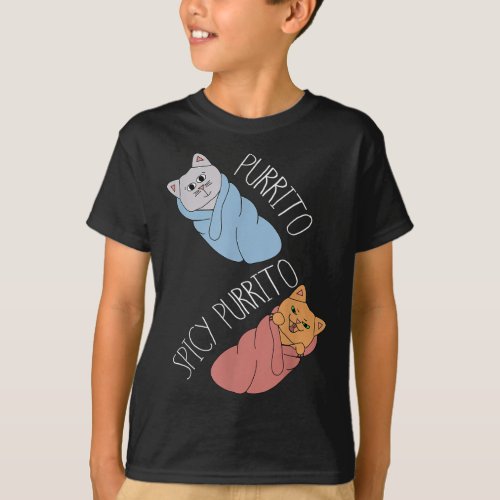 PURRITO BURRITO CAT Funny Food Cats Lover T_Shirt