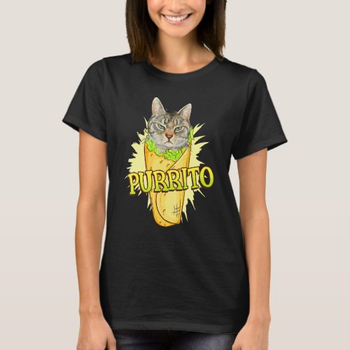 Purrito Burrito Kitten Cat Cat T_Shirt