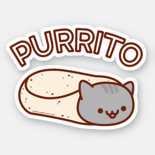 PURRITO Cat Burrito Sticker