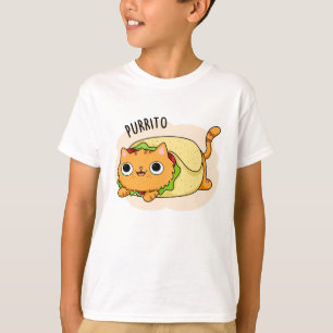 Purrito Funny Cat Burrito Pun  T-Shirt
