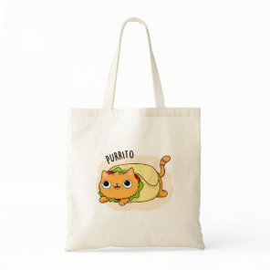 Purrito Funny Kitty Cat Burrito Pun Tote Bag